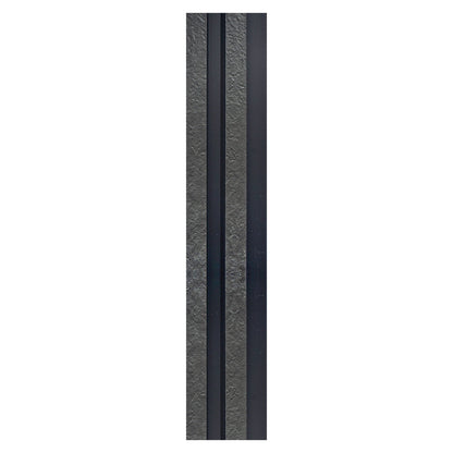 Set 5 panouri decorative, riflaj, polimer rigid, Naimeed D5478, 270x12x2cm, Negru