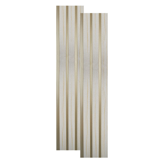 Set 2 panouri decorative, riflaj, polimer rigid, Naimeed D5479, 270x12x1cm, Alb/Auriu