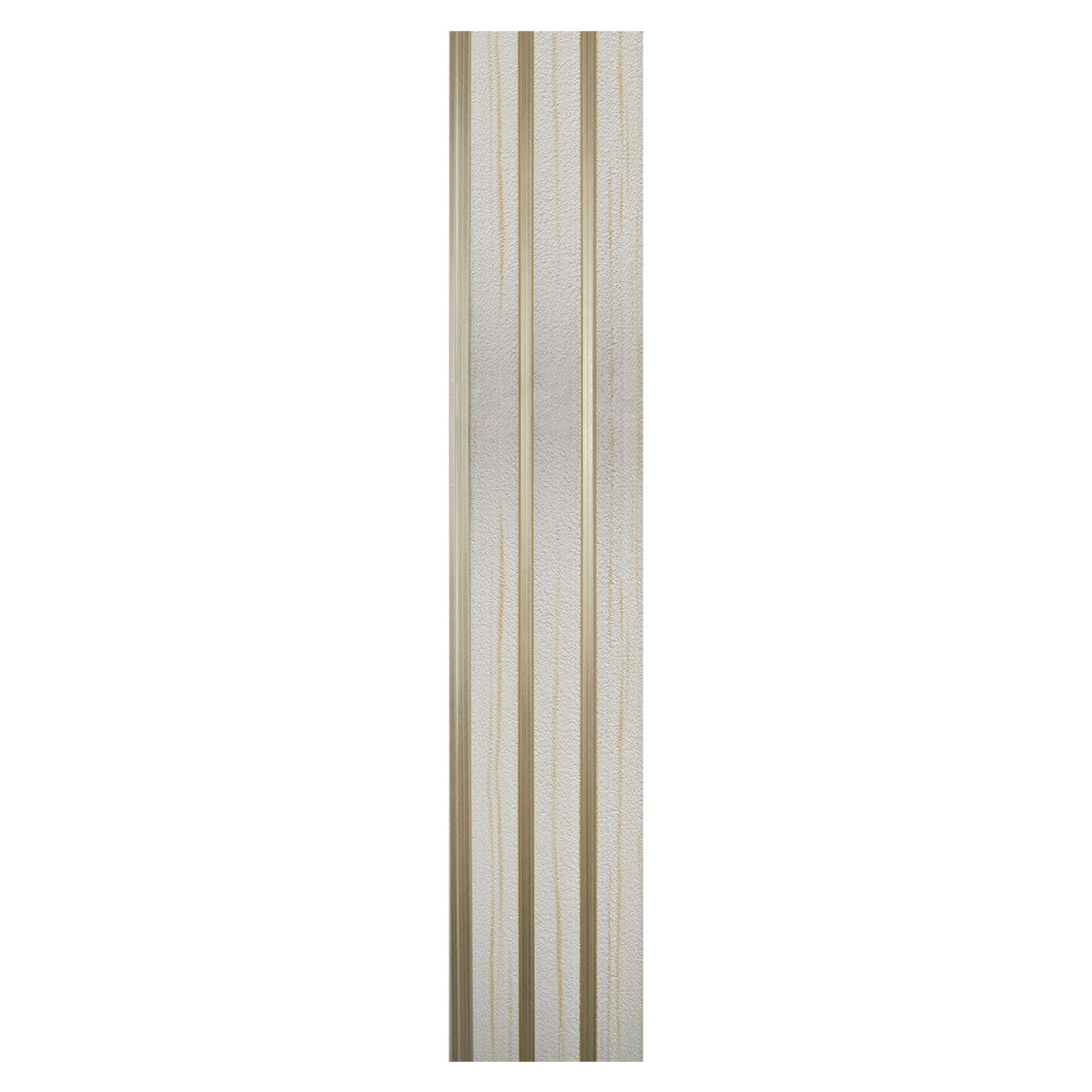 Set 5 panouri decorative, riflaj, polimer rigid, Naimeed D5479, 270x12x1cm, Alb/Auriu