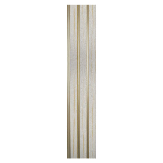 Set 5 panouri decorative, riflaj, polimer rigid, Naimeed D5479, 270x12x1cm, Alb/Auriu
