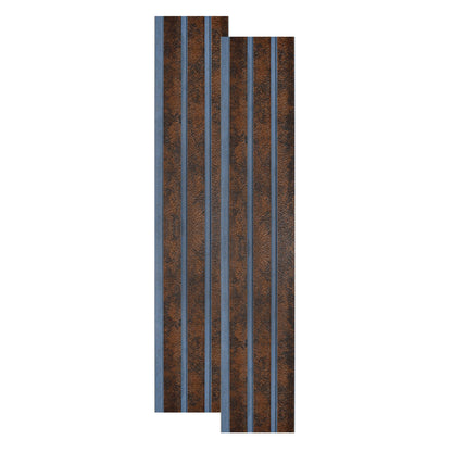 Set 2 panouri decorative, riflaj, polimer rigid, Naimeed D5480, 270x12x1cm, Maro/Albastru