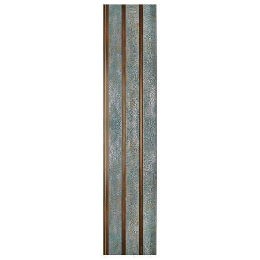 Set 2 panouri decorative, riflaj, polimer rigid, Naimeed D5481, 270x12x1cm, Verde/Auriu