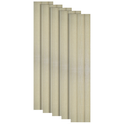 Set 5 panouri decorative, riflaj, polimer rigid, Naimeed D5482, 270x12x1cm, Crem deschis
