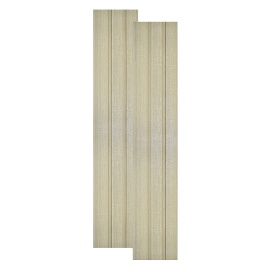 Set 2 panouri decorative, riflaj, polimer rigid, Naimeed D5482, 270x12x1cm, Crem deschis