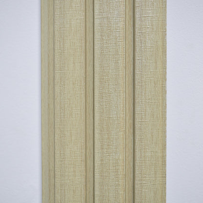 Set 5 panouri decorative, riflaj, polimer rigid, Naimeed D5482, 270x12x1cm, Crem deschis