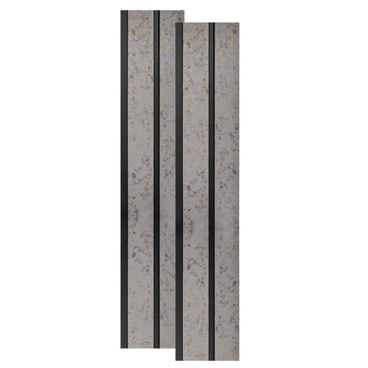 Set 2 panouri decorative, riflaj, polimer rigid, Naimeed D5487, 270x12x1cm, Crem