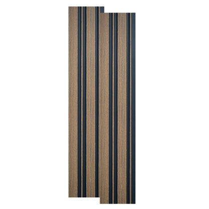 Set 2 panouri decorative, riflaj, polimer rigid, Naimeed D5489, 270x12x1cm, Maro
