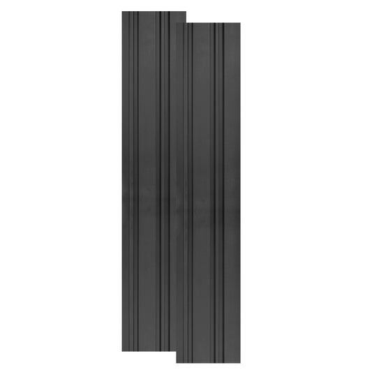 Set 2 panouri decorative, riflaj, polimer rigid, Naimeed D5490, 270x12x1cm, Negru