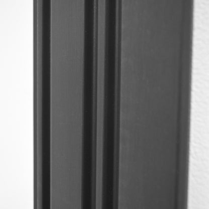 Set 5 panouri decorative, riflaj, polimer rigid, Naimeed D5490, 270x12x1cm, Negru