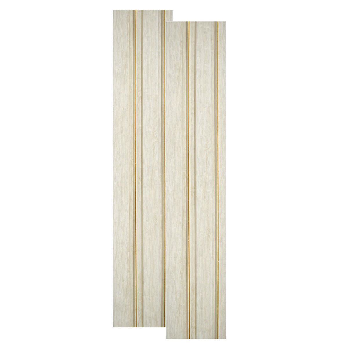 Set 2 panouri decorative, riflaj, polimer rigid, Naimeed D5491, 270x12x1cm, Alb