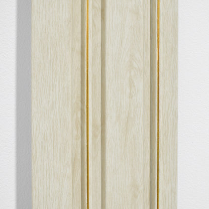 Panou decorativ, riflaj, polimer rigid, Naimeed D5491, 270x12x1cm, Alb
