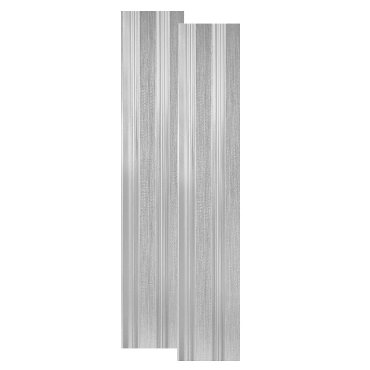 Set 2 panouri decorative, riflaj, polimer rigid, Naimeed D5492, 270x12x1cm, Argintiu