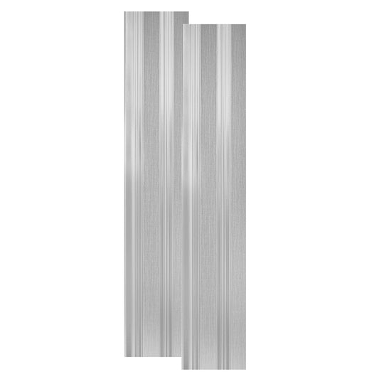 Set 2 panouri decorative, riflaj, polimer rigid, Naimeed D5492, 270x12x1cm, Argintiu