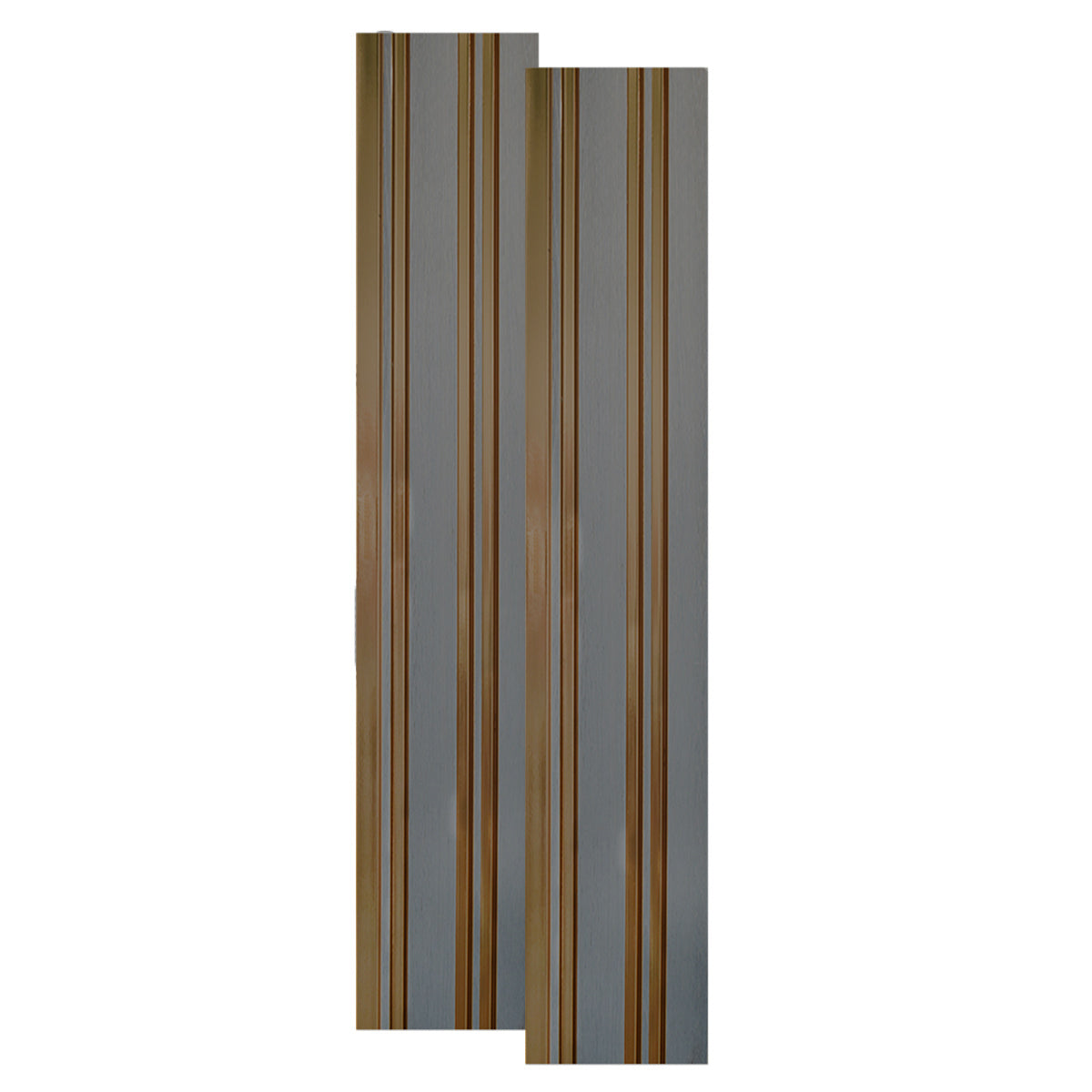 Set 2 panouri decorative, riflaj, polimer rigid, Naimeed D5493, 270x12x1cm, Gri/Auriu