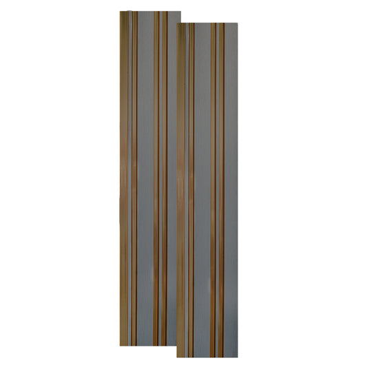 Set 2 panouri decorative, riflaj, polimer rigid, Naimeed D5493, 270x12x1cm, Gri/Auriu