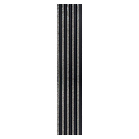 Set 2 panouri decorative, riflaj, polimer rigid, Naimeed D5494, 270x12x1cm, Negru/Gri