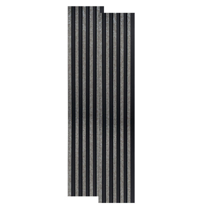Set 2 panouri decorative, riflaj, polimer rigid, Naimeed D5494, 270x12x1cm, Negru/Gri