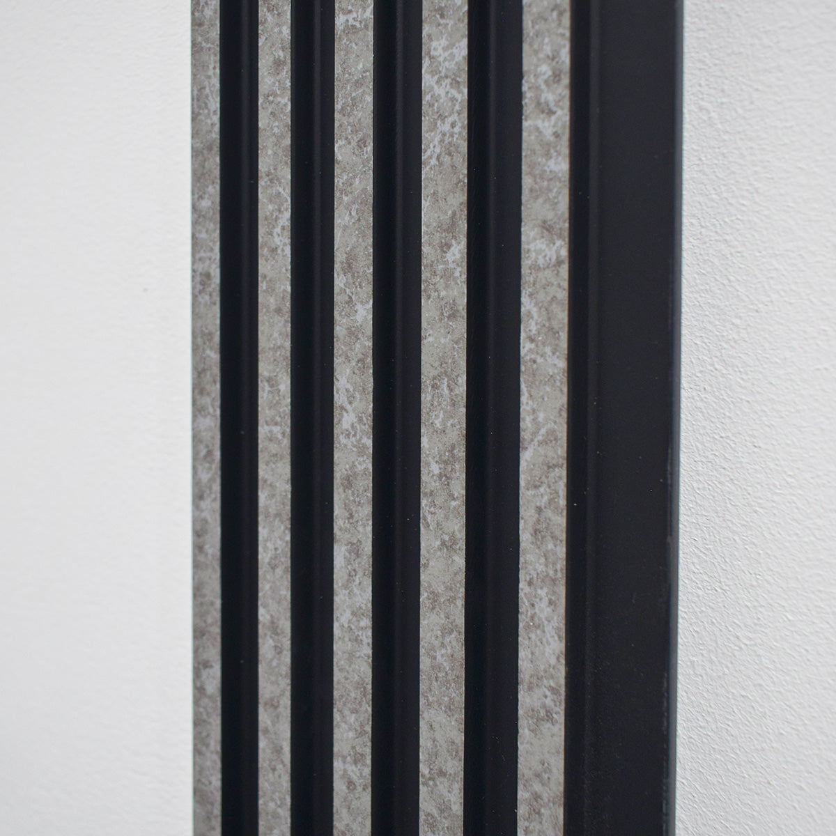 Set 2 panouri decorative, riflaj, polimer rigid, Naimeed D5494, 270x12x1cm, Negru/Gri