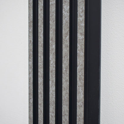 Set 2 panouri decorative, riflaj, polimer rigid, Naimeed D5494, 270x12x1cm, Negru/Gri