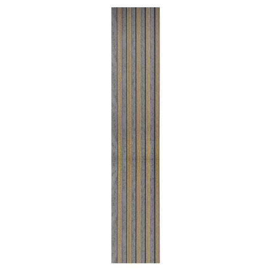 Set 2 panouri decorative, riflaj, polimer rigid, Naimeed D5495, 270x12x1cm, Gri/Maro