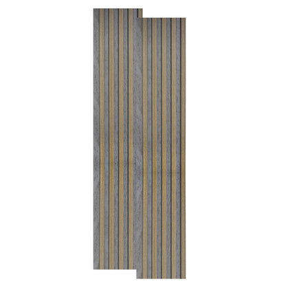 Set 2 panouri decorative, riflaj, polimer rigid, Naimeed D5495, 270x12x1cm, Gri/Maro