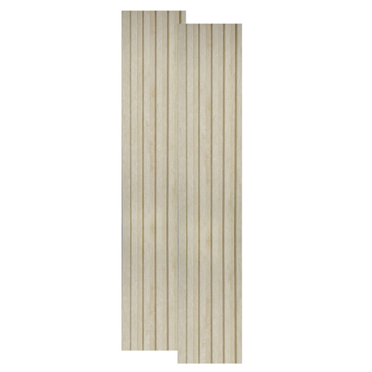 Set 2 panouri decorative, riflaj, polimer rigid, Naimeed D5496, 270x12x1cm, Crem