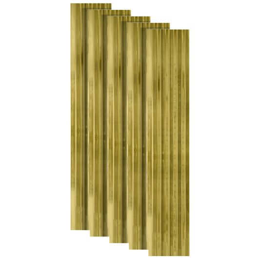 Set 5 panouri decorative, riflaj, polimer rigid, Naimeed D5498, 270x12x1cm, Auriu