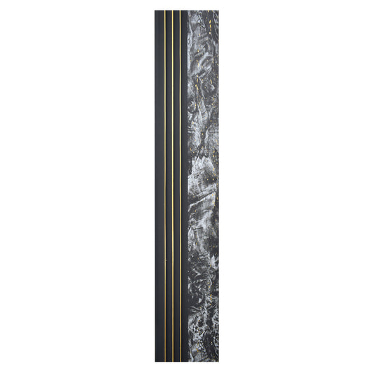 Set 2 panouri decorative, riflaj, polimer rigid, Naimeed D5499, 270x16x1cm, Negru