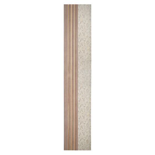 Set 5 panouri decorative, riflaj, polimer rigid, Naimeed D5500, 270x16x1cm, Crem deschis