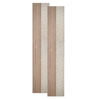Set 2 panouri decorative, riflaj, polimer rigid, Naimeed D5500, 270x16x1cm, Crem deschis