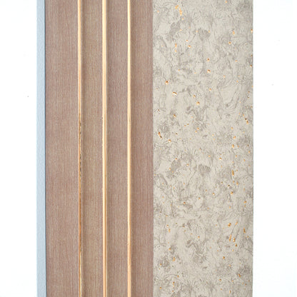 Set 2 panouri decorative, riflaj, polimer rigid, Naimeed D5500, 270x16x1cm, Crem deschis