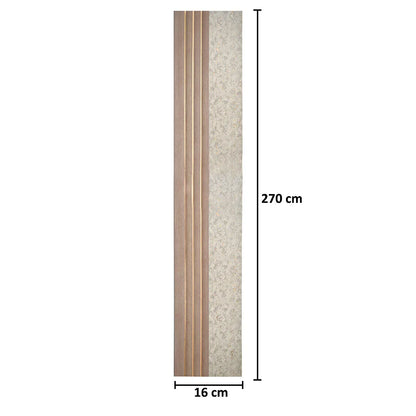 Panou decorativ, riflaj, polimer rigid, Naimeed D5500, 270x16x1cm, Crem deschis