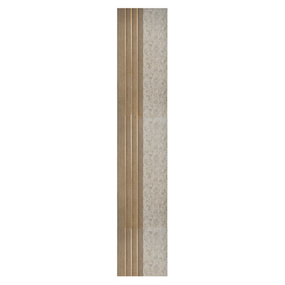 Set 2 panouri decorative, riflaj, polimer rigid, Naimeed D5501, 270x16x1cm, Crem inchis
