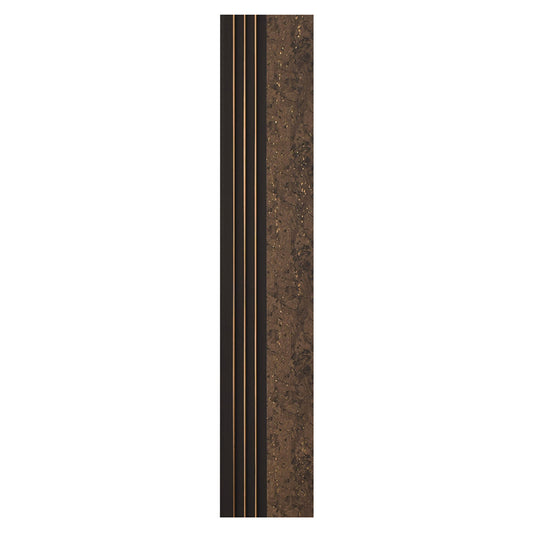 Set 2 panouri decorative, riflaj, polimer rigid, Naimeed D5502, 270x16x1cm, Maro