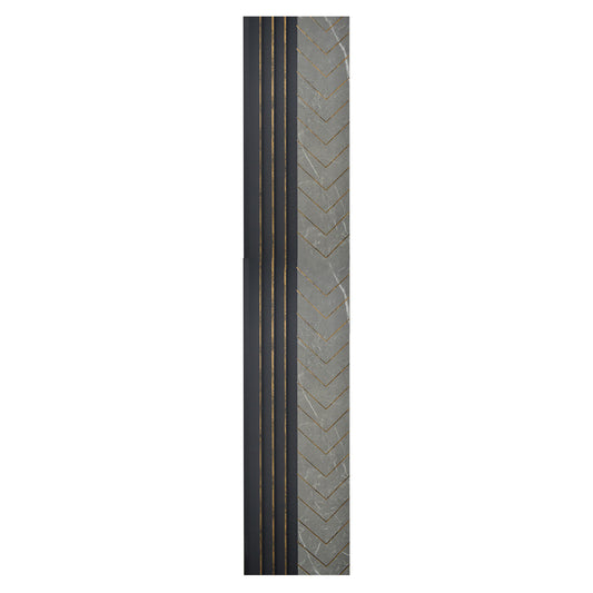 Set 2 panouri decorative, riflaj, polimer rigid, Naimeed D5503, 270x16x1cm, Gri