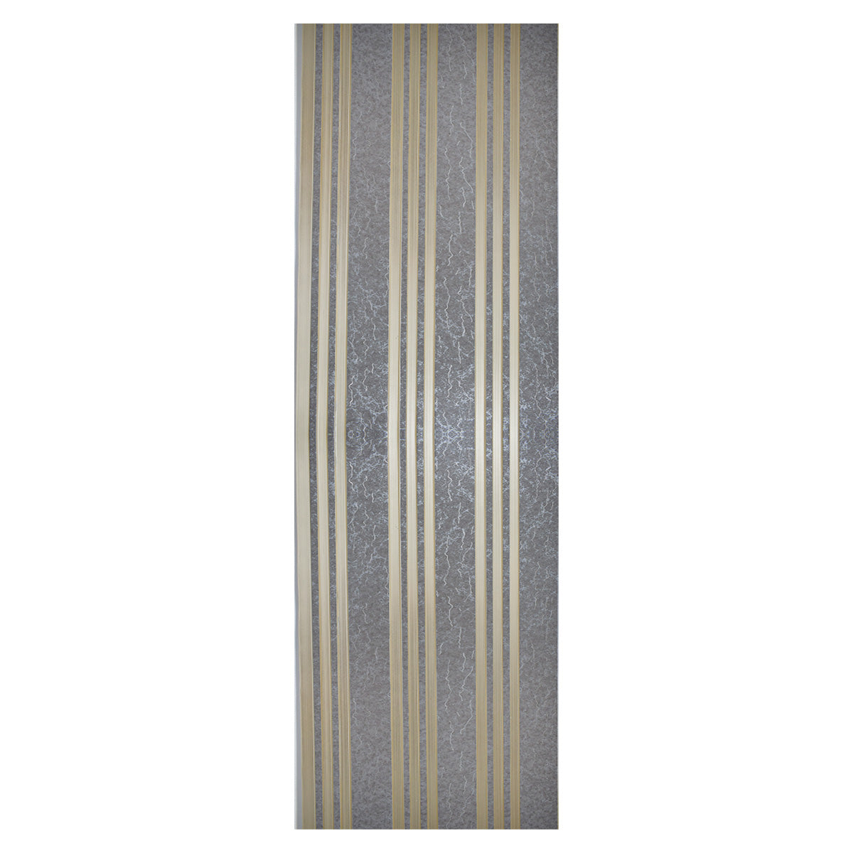 Set 2 panouri decorative, riflaj, polimer rigid, Naimeed D5507, 270x30x0.5cm, Gri/Auriu