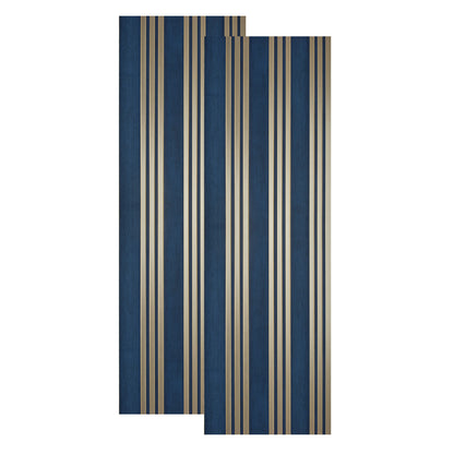 Set 2 panouri decorative, riflaj, polimer rigid, Naimeed D5508, 270x30x0.5cm, Turcoaz/Auriu