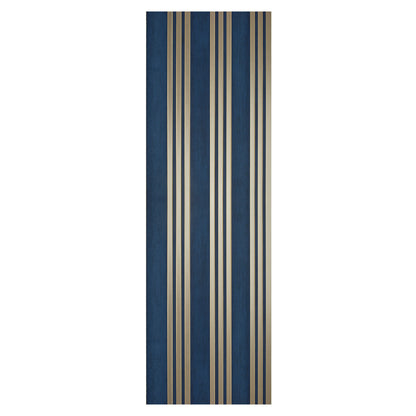 Set 2 panouri decorative, riflaj, polimer rigid, Naimeed D5508, 270x30x0.5cm, Turcoaz/Auriu