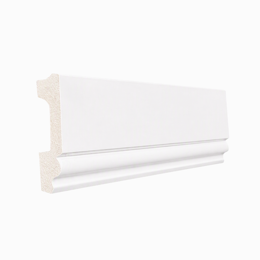 Plintă decorativă, polimer rigid, Naimeed D5512, Alb, 230 × 8 × 1.2 cm