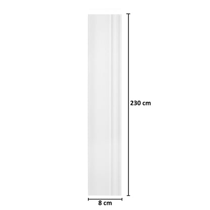 Set 5 plinte decorative, polimer rigid, Naimeed D5730, Alb, 230x8x1.1cm