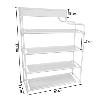 Pantofar, Naimeed D5547, raft incaltaminte, polita multifunctionala, 81 x 22 x 60 cm, alb