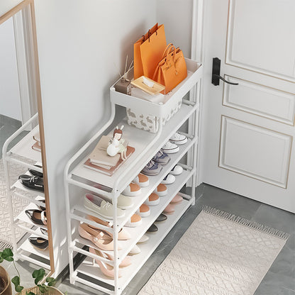 Pantofar, Naimeed D5547, raft incaltaminte, polita multifunctionala, 81 x 22 x 60 cm, alb