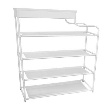 Pantofar, Naimeed D5549, raft incaltaminte, polita multifunctionala, 81 x 22 x 80 cm, alb