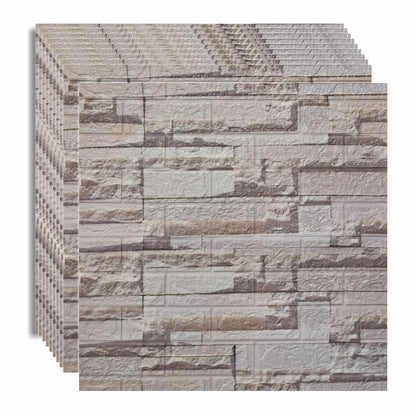 Set 10 x Tapet 3D autoadeziv, design modern, usor de curatat, 70x77cm, Naimeed D5556