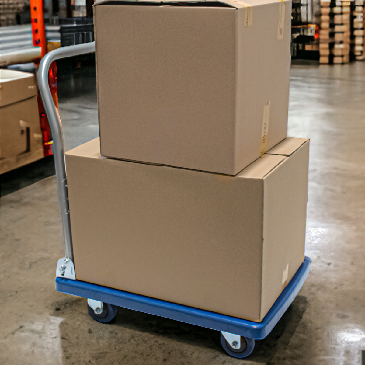 Carucior pliabil, platforma transport marfa, Naimeed D5657S, 200kg, Albastru
