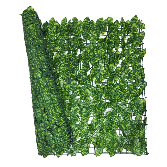 Plasa gard, frunze artificiale, Naimeed D5570, paravan pentru balcon, terasa si gard, Verde