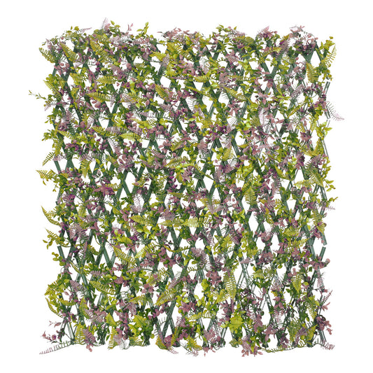 Paravan verde artificial, extensibil, Naimeed D5573, Verde/Maro