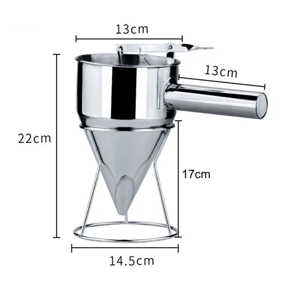 Dozator pentru aluat si topping, Naimeed D5575, inox, cu suport
