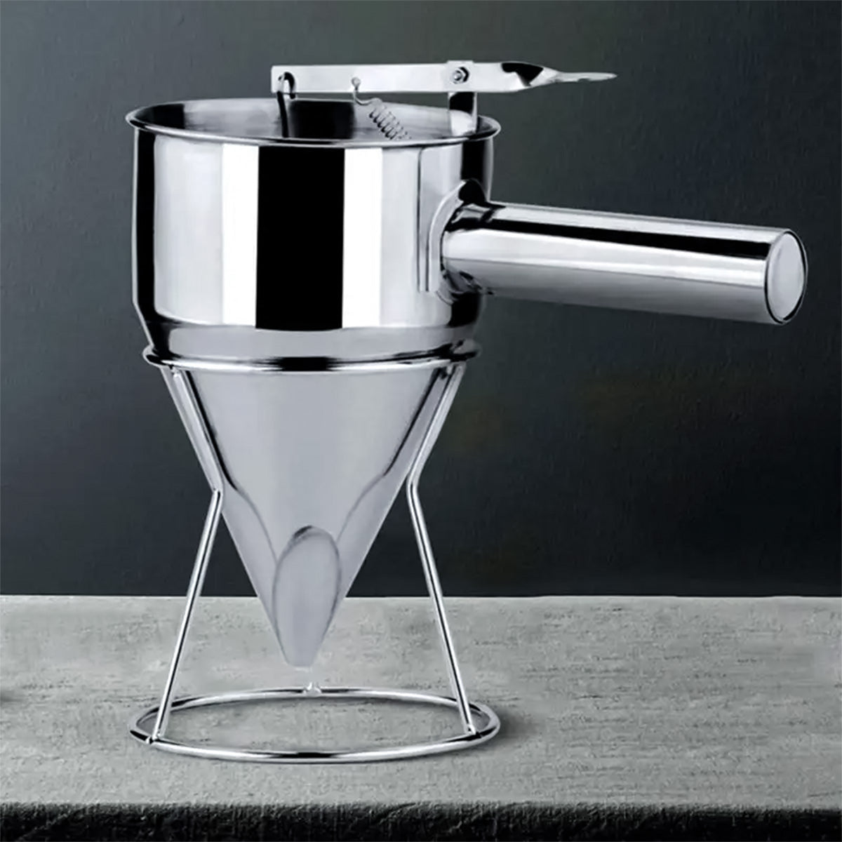 Dozator pentru aluat si topping, Naimeed D5575, inox, cu suport