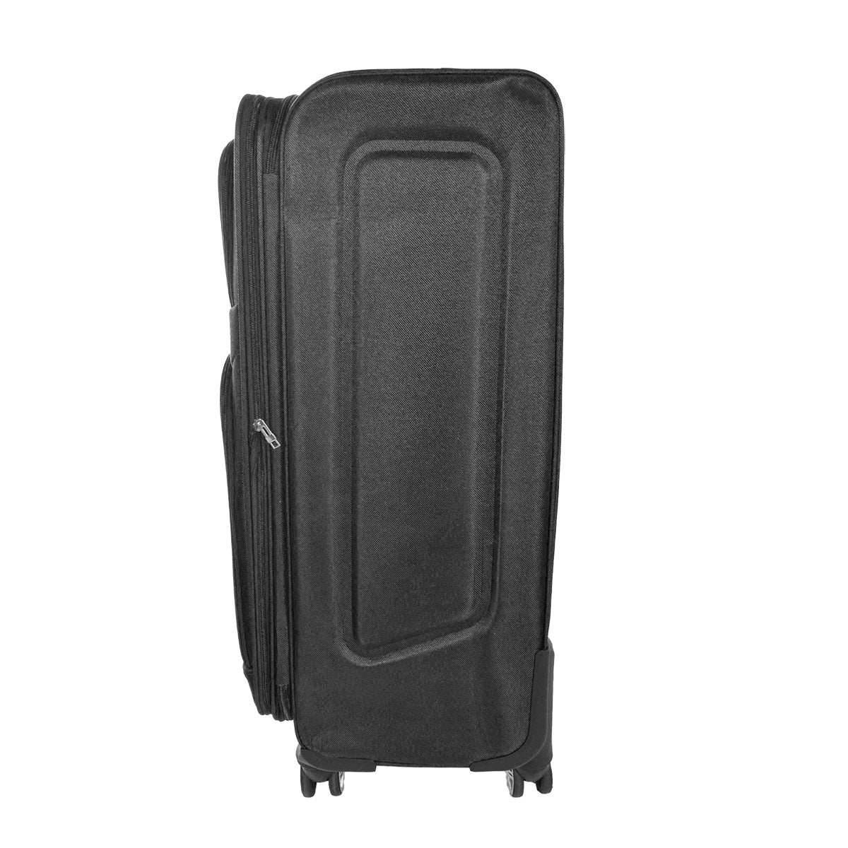 Set 3 trolere voiaj, Naimeed D5592, 4 roti duble 360 grade, material textil, inchidere cifru, Negru